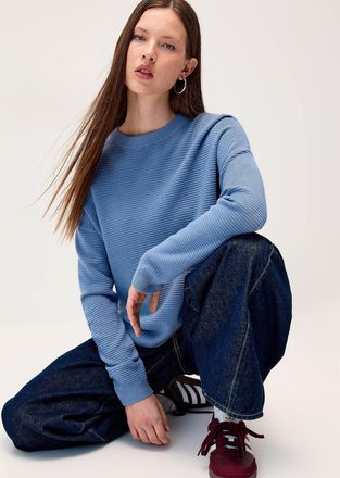 Twik Womens Oversized ottoman knit sweater