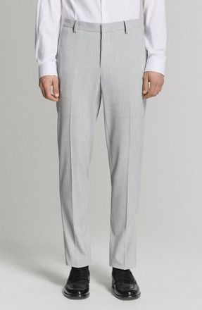 Mango Super Slim Fit Stretch Suit Pants in Light Heather Grey at Nordstrom, Size 32