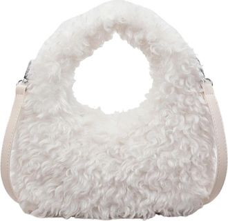 Generic Womens Plush Bags Plush Shoulder Bags For Women Autumn And Winter Versatile Large Capacity Womens Handbags(Beige)