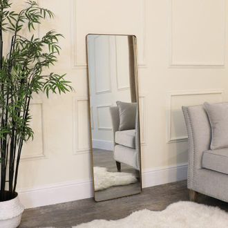 Melody Maison Large Brushed Gold Wall & Leaner Mirror 47cm X 142cm in Metallic Gold | Size: 47 cm X 142 cm