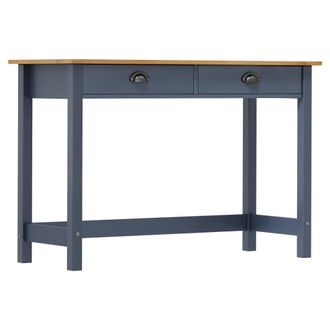 vidaXL Vidaxl Consolle Hill Con 2 Cassetti Grigia 110x45x74 Cm Legno