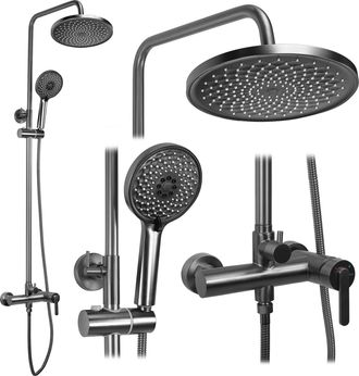 Rea Juego De Ducha Rea Js-h1190gg Ontario Titanium