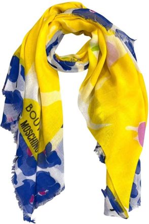 Moschino Foulard Fiori - Dames - Sjaals - Veelkleurig - ONE Size - Katoen - Accessoires
