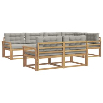 vidaXL Conjunto De Sof&aacute;s De Exterior 6 Pcs Blanco Y Gris Claro Vidaxl