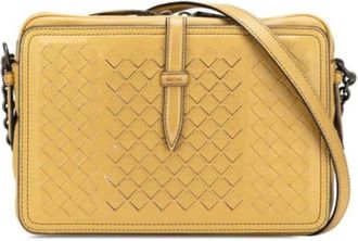 Bottega Veneta Pre-owned Cross Body Bags, female, Yellow, Size: ONE SIZE Pre-owned Leather shoulder-bags
