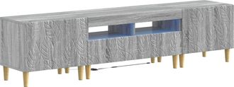 vidaXL Cabinet De Tv Led De 5 Piezas Sonoma Gris Madera De Ingenier&iacute;a Vidaxl