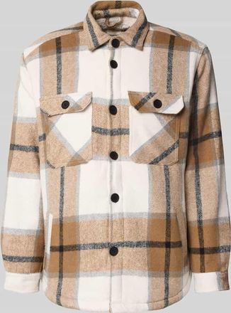 Redefined Rebel Regular Fit Hemdjacke mit Kentkragen Modell Rian in Beige, Größe XXL