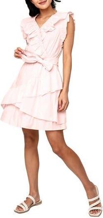 Gibsonlook Ruffles For Days Faux Wrap Dress in Pearl Blush at Nordstrom Rack, Size Xx-Small