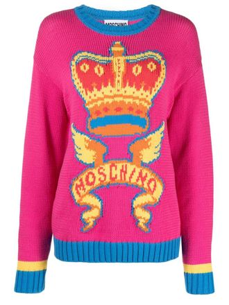 Moschino Intarsia trui - Roze