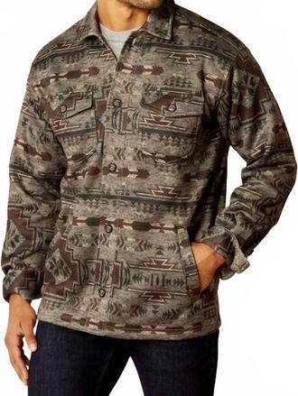 Ariat Caldwell Button Printed Shirt Jacket In Brindle