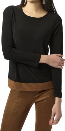 Joseph Ribkoff Scoop Neck Pullover In Black