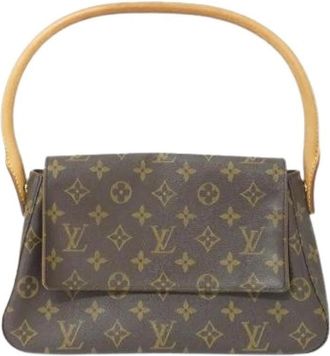 Louis Vuitton Pre-owned Handbags, female, Brown, Size: ONE SIZE Pre-owned Monogram Mini Looping Shoulder Bag