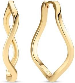 Sif Jakobs Jewellery Earrings Ellera Waves Pianura in 18K Gold Plated at Nordstrom, Size X-Large
