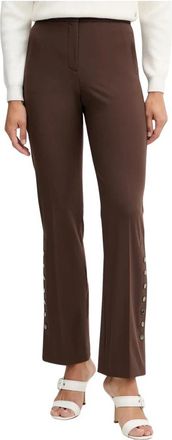 Karl Lagerfeld Wijde broek - Dames - Wijde Broeken - Bruin - S - Polyester - Broeken