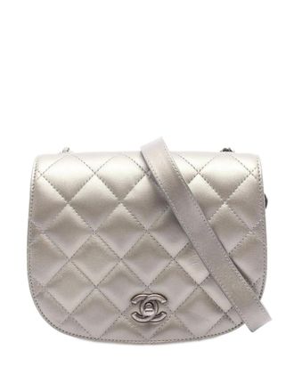 Chanel 2021-2025 CC Quilted Lambskin Casual Pocket Flap Bag crossbody bag - Gold