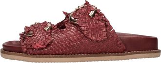 Emanuelle Vee Leren Mules - Dames - Sandalen - Rood - 36 EU - Leer - Schoenen