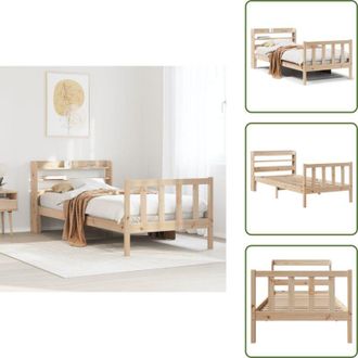 vidaXL vidaXL Letto senza Materasso 90x190 cm in Legno Massello di Pino