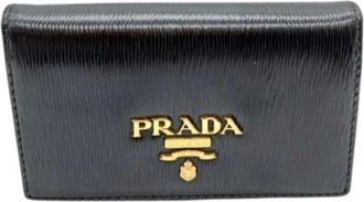 Prada Pre-owned Wallets, female, Black, Size: ONE SIZE Pre-owned Fabric Wallet
