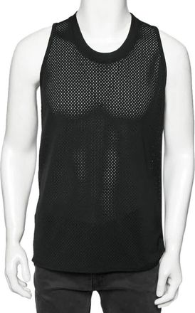Fear of God Black Perforated Knit Sleeveless T-Shirt