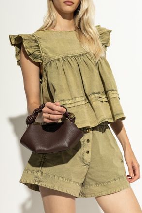 Ganni Handbag Bou Mini, Womens, Brown