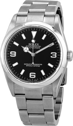 Rolex Pre-owned Rolex Explorer Automatic Black Dial Mens Watch 114270BKASO