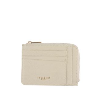 Pourchet Accessoires, Dames, Beige, ONE Size, Leer, Club Platte Kaarthouder