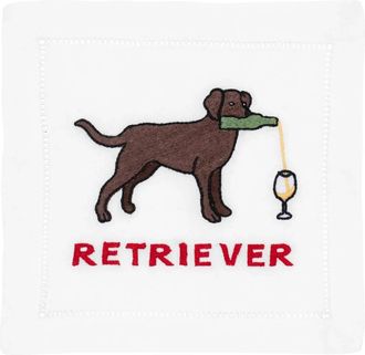 August Morgan Cotton Cocktail Napkins In Retriever Lab