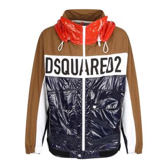 Dsquared2 Light Jackets, male, Multicolor, Size: M Technical Fabric Bomber