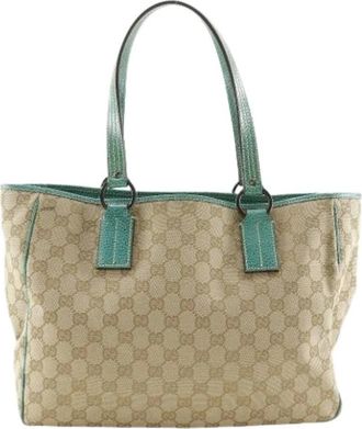 Gucci Pre-owned Tote Bags, female, Multicolor, Size: ONE SIZE Pre-owned Canvas Tote Bag