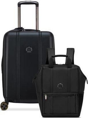DELSEY Paris Cadence 2 Piece Set 20 Carry On & 14 Laptop Backpack in Deep Black at Nordstrom
