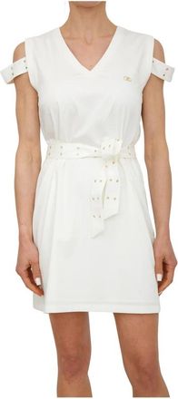 Liu Jo Abito - Dames - Korte kleedjes - Wit - M - Polyester - Kleedjes