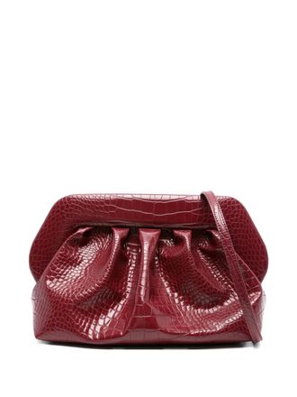 Themoirè Bios pleated clutch bag - women - Organic Cotton/Recycled Polyester/Recycled Polyurethane - One Size - Red