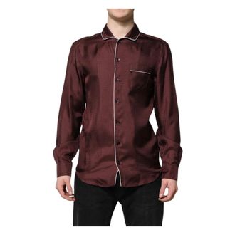 Dolce & Gabbana Casual Shirt - Heren - Casual Overhemden - Rood - XL - Overhemden