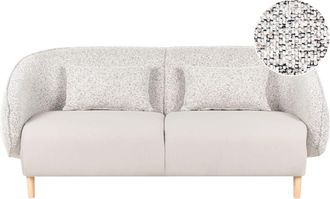 Beliani Sof&aacute; de 3 plazas 3 personas de tejido beige