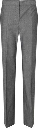 Stella McCartney Twill Straight Pants - Dames - Straight fit broeken - Grijs - XS - Wol - Broeken