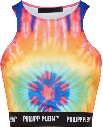 Philipp Plein Tanktop Tie Dye - Dames - Tops zonder mouwen - Veelkleurig - XL - Tops