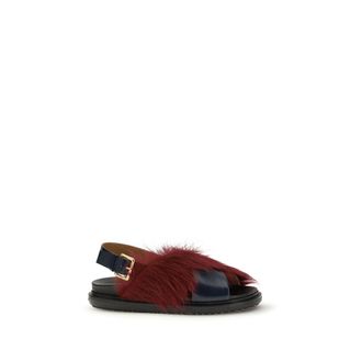 Marni Multicolor Calf Leather Bos Taurus Flat Womens Sandals
