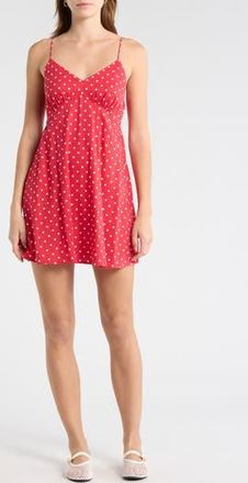 Abound Printed Minidress in Red- White Even Dot at Nordstrom Rack, Size X-Large