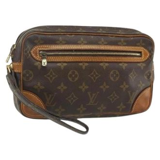 Louis Vuitton Pre-owned Clutches, female, Brown, Size: ONE SIZE Pre-owned Monogram Canvas Clutch