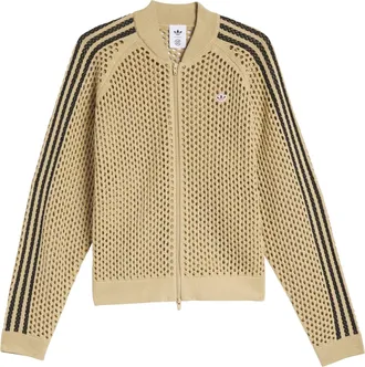 adidas x CLOT FW24 Crochet Track Jacket Asia Sizing Beige Tone JF4270