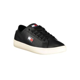 Tommy Hilfiger Leather and Polyurethane Sneaker - Black