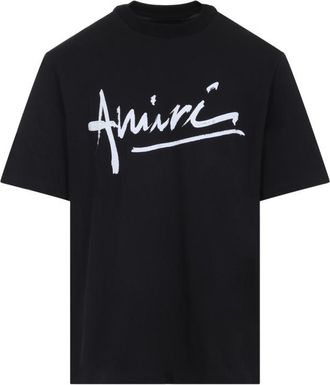 Amiri Black Crewneck Logo T-Shirt