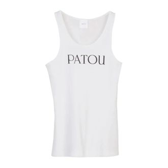 Patou Magliette a Canotta con Logo - - Tops - Donna - Bianco - M
