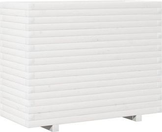 vidaXL Garden Planter White 90x40x72 cm Solid Wood Pine Vidaxl