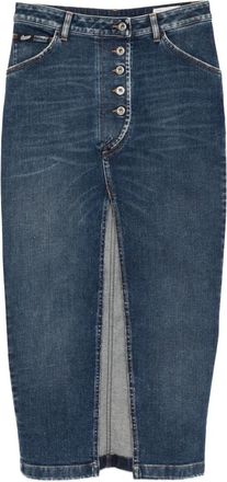 Pence Gonna denim effetto vissuto - Blu