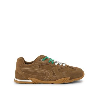 Kurt Geiger Womens Suede Lather Sneakers - Camel - Size UK 5