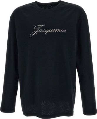 Jacquemus Black Logo Cotton-Jersey Long-Sleeve T-Shirt