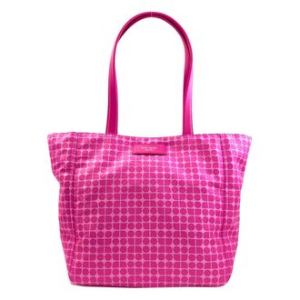 Kate Spade New York Pink Polyester Leather Tote Bag (Pre-Owned)