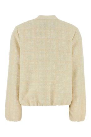 Gucci Womens Ivory Tweed Jacket Beigewhite Giubbini