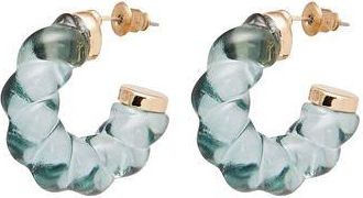 8 by YOOX TWISTED RESIN HOOPS